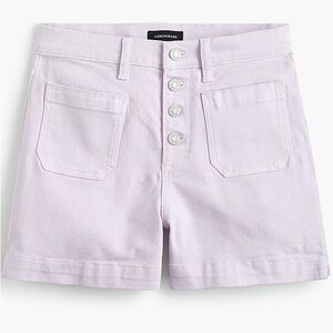 NWT J Crew High Rise Lavender Pocket Shorts 26
